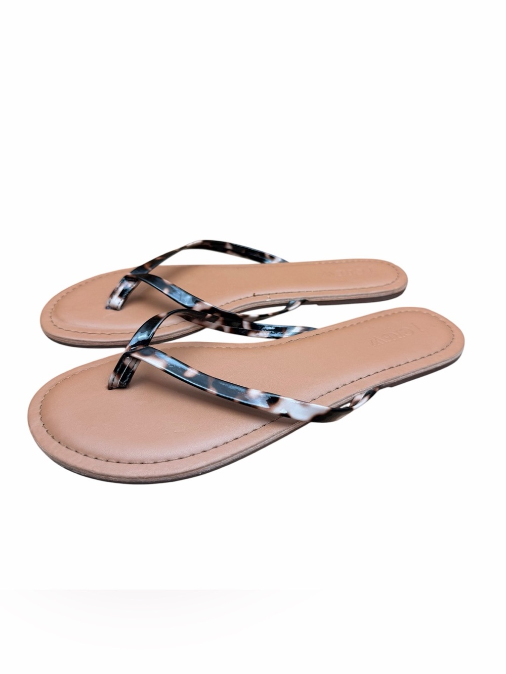J. Crew Factory Easy Summer Flip Flops Women's 8 Tortoise Shell Colors